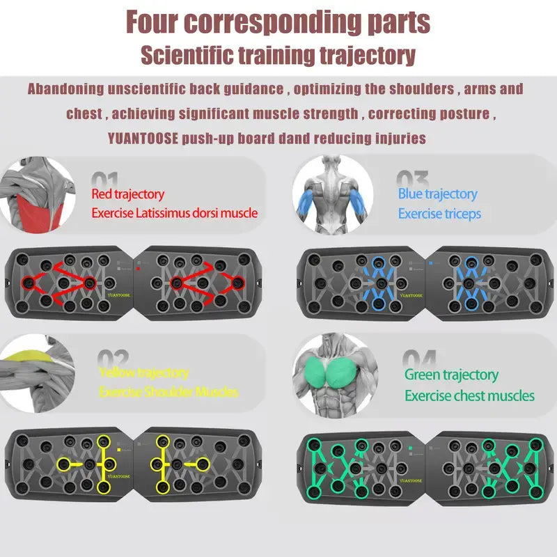 Multifunctional Detachable Push-Up Board for Strength Training - Portable Home Gym Equipment for Men and Women