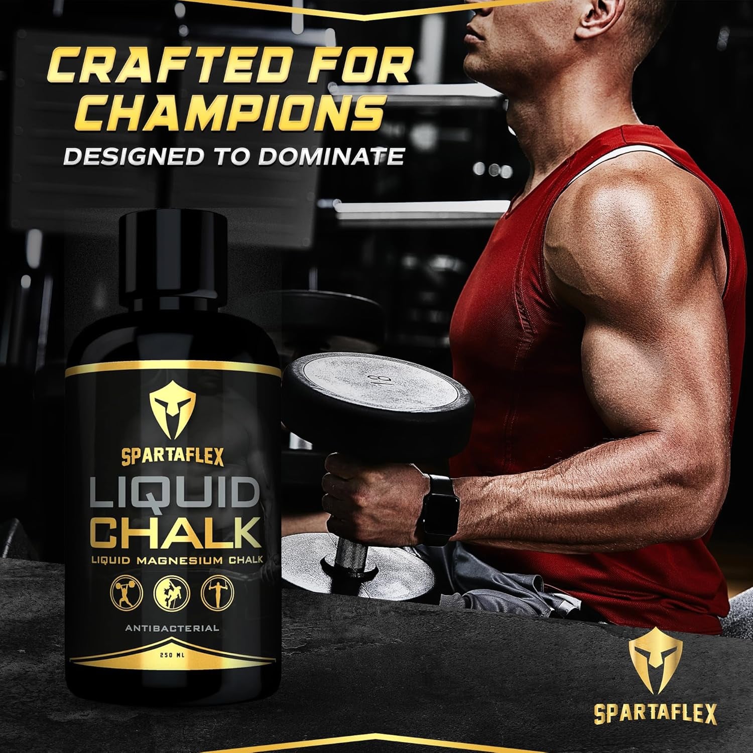 250Ml Pro Liquid Chalk for Weightlifting Chalk, Rock Climbing, Gymnastics, Lifting Chalk, Hand Chalk for Weight Lifting, Gym Chalk for Powerlifting, Liquid Grip Liquid Chalk Climbing