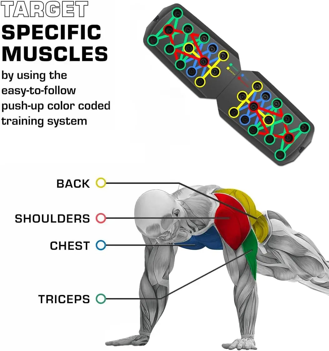 Push-Up Training Board Set for Home Use - Chest and Abdominal Muscle Exercise Equipment, Ideal Gift for Men and Father's Day