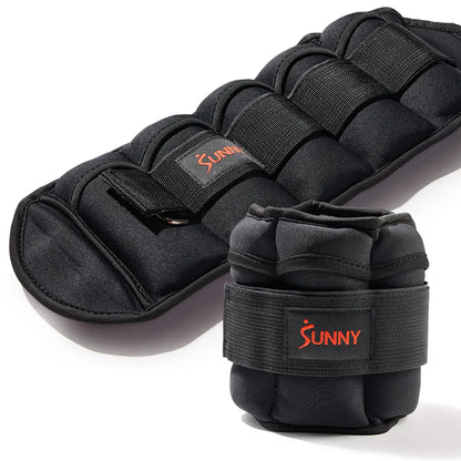 Day1Fitness Adjustable Ankle Weights Set of 2 1-5 Lbs 1Lb Removable Weights Padded Durable Sweat Resistant Customizable Fit for Home Gym Workouts Walking Running Jogging Cardio Pilates Strength Training Aerobics Fitness Exercise Toning Endurance Muscle Building