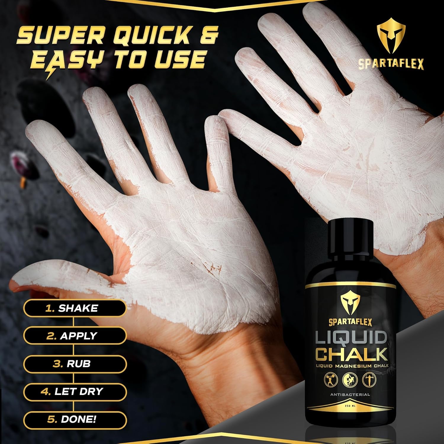 250Ml Pro Liquid Chalk for Weightlifting Chalk, Rock Climbing, Gymnastics, Lifting Chalk, Hand Chalk for Weight Lifting, Gym Chalk for Powerlifting, Liquid Grip Liquid Chalk Climbing