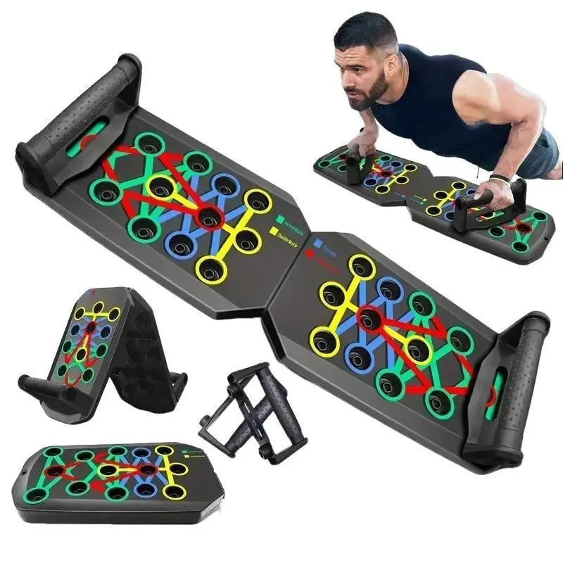 Push-Up Training Board Set for Home Use - Chest and Abdominal Muscle Exercise Equipment, Ideal Gift for Men and Father's Day