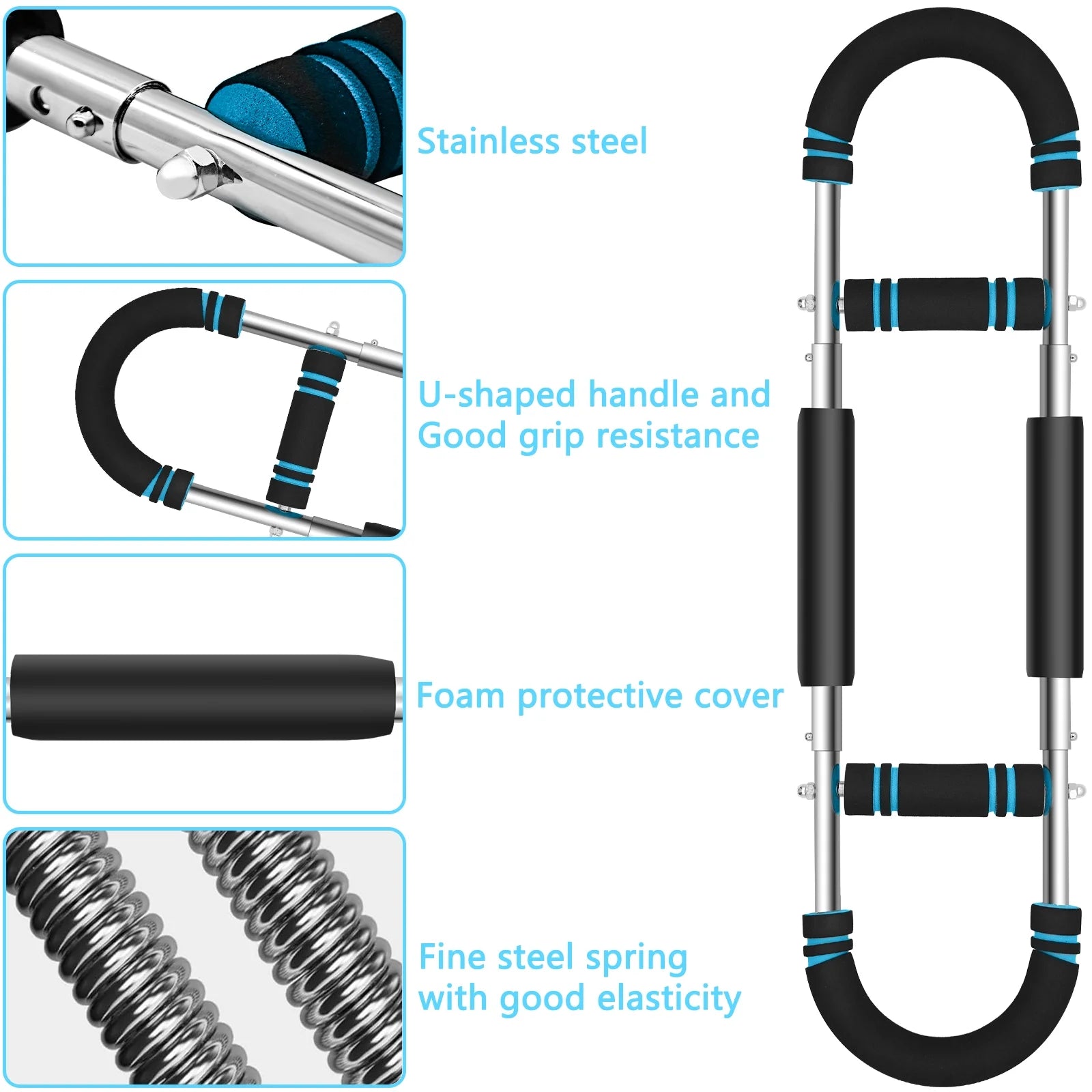 Twister Arm Trainer, 66-110Lb Adjustable Upper-Body Workout Equipment, Chest and Arm Trainer for Men, Portable Detachable Spring Resistance Home Fitness Equipment for Enhancing Upper Body Muscle.