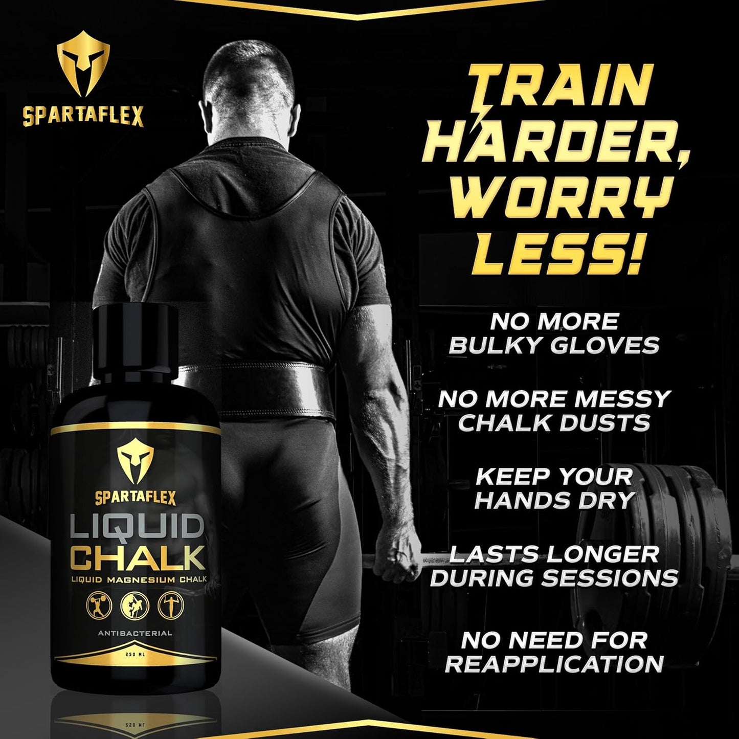 250Ml Pro Liquid Chalk for Weightlifting Chalk, Rock Climbing, Gymnastics, Lifting Chalk, Hand Chalk for Weight Lifting, Gym Chalk for Powerlifting, Liquid Grip Liquid Chalk Climbing